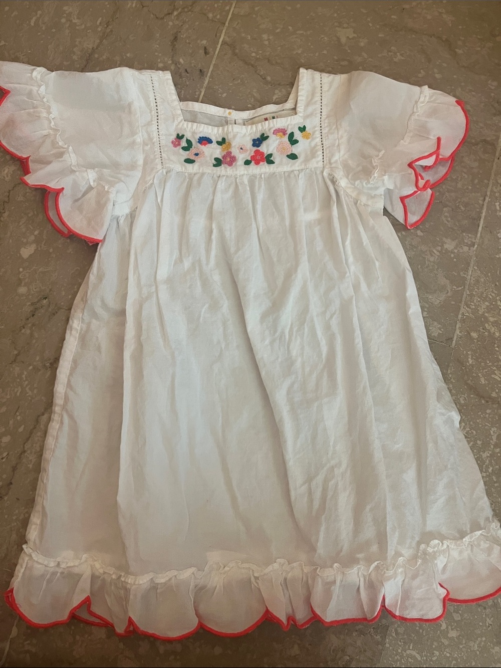 Mini Boden White Girl Dress